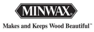 Black and white Minwax® logo with tagline.